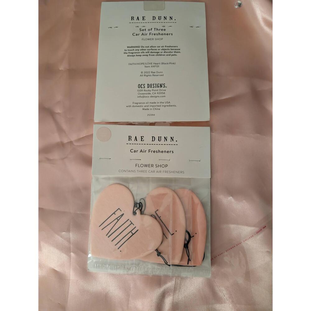 Rae Dunn Faith Heart Air Freshener Light Pink Peach - Picture 2 of 3